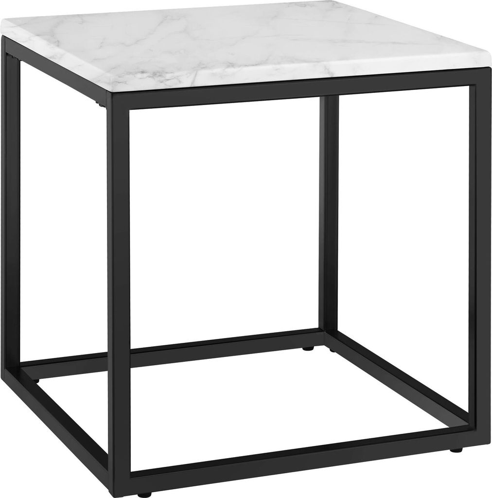 tectake® Beistelltisch Alysia Marmoroptik, quadratisch Produktbild 