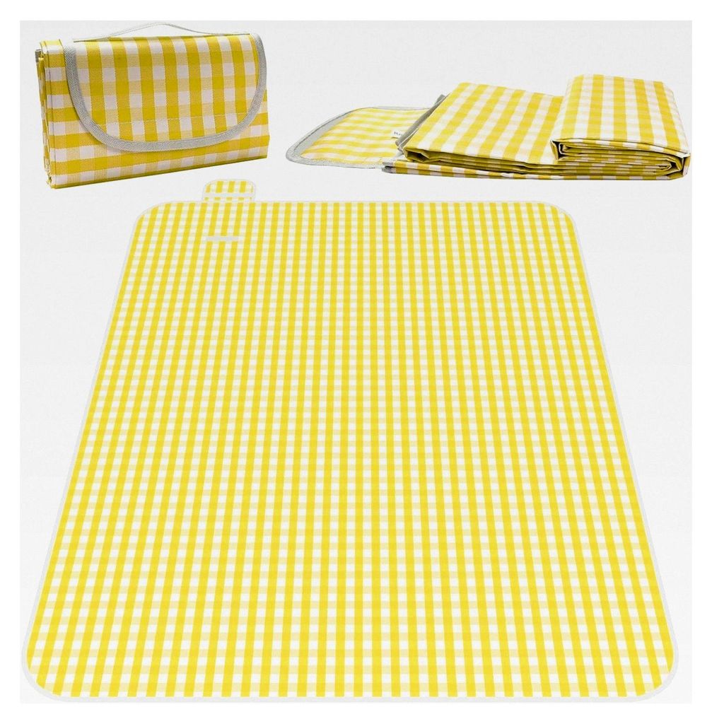 Picknickdecke 150x200cm, wasserdichte faltbare Picknickdecke, Oxford-Stoff Stranddecke mit Tragegriff, leicht und tragbar für Strand, Park, Campin...