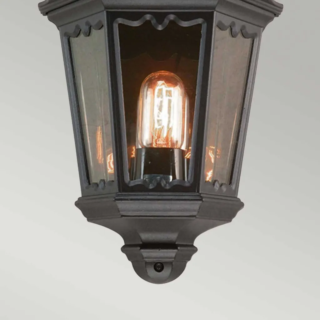 Applique extérieure noire 44cm Elstead Medstead luminaire de façade