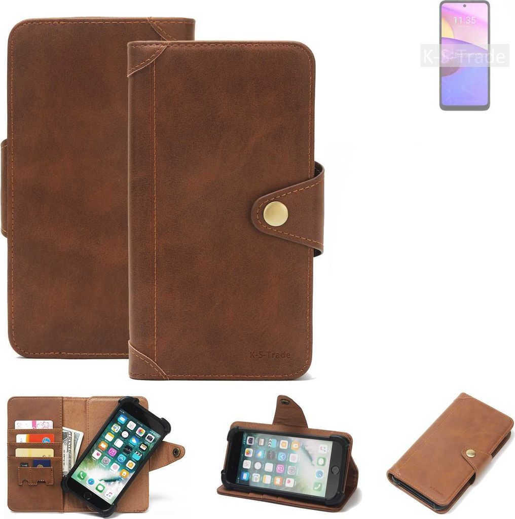 K-S-Trade Handyhülle kompatibel mit Lenovo K14 Plus Schutz Hülle Walletcase Bookstyle Tasche Case Handytasche Wallet Flipcase Cover PolyurethanBr...