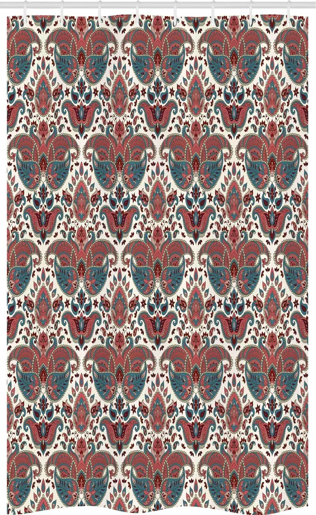 Tenda Doccia Etnica 120x180 Rosa Malva ABAKUHAUS Paisley Persiano