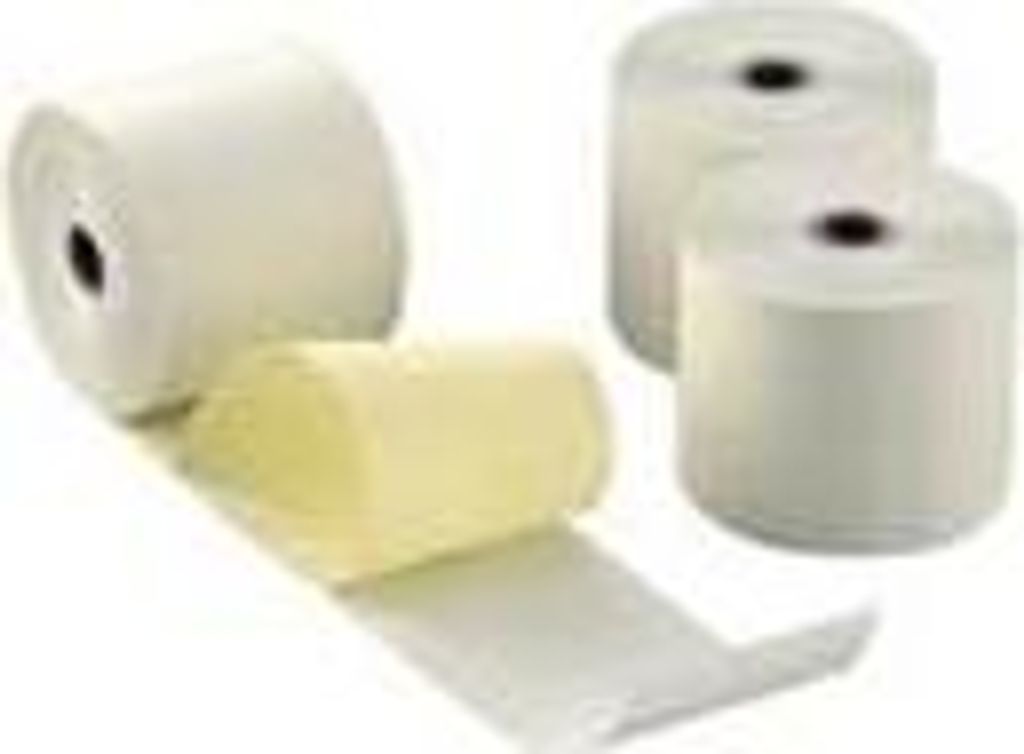 50 Doppelte Kassenrollen 57 x 60 x 12mm CB/CF - SD-Papierrollen 2-fach 20m