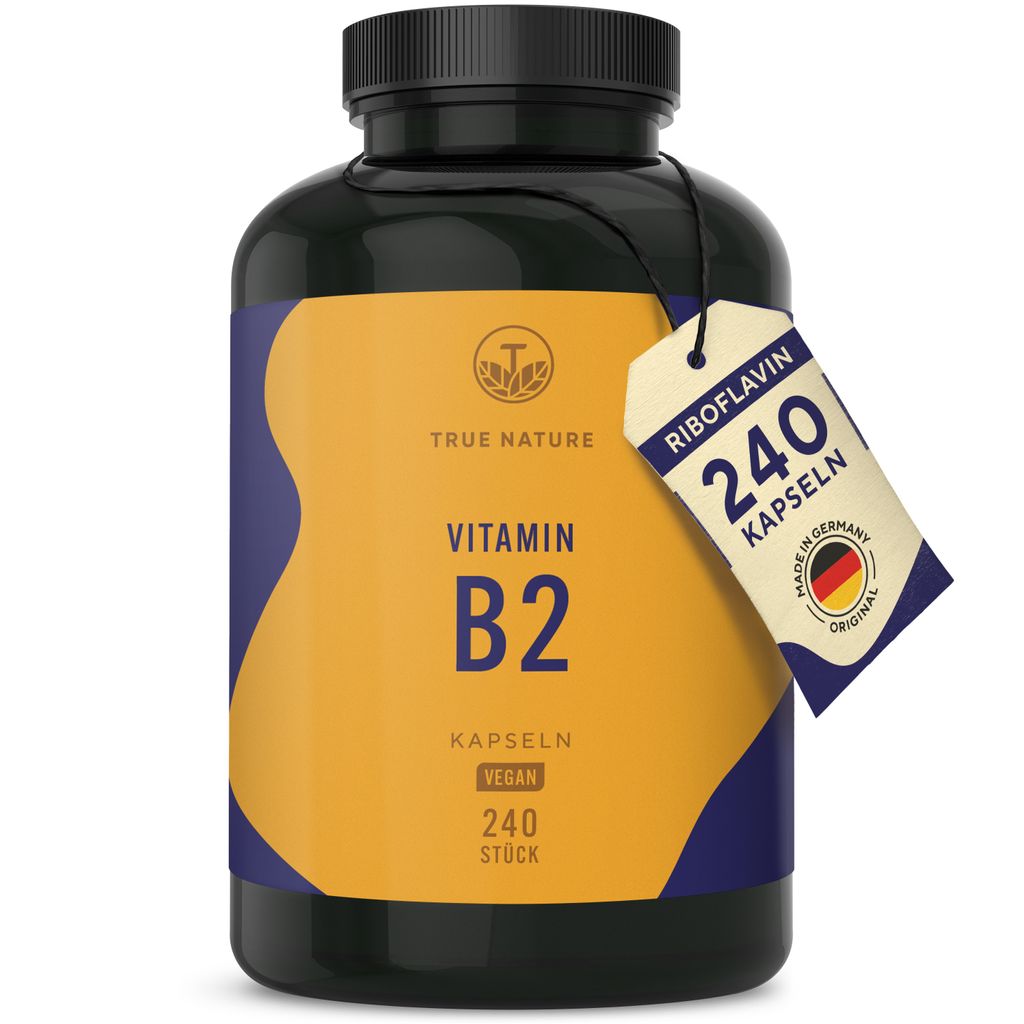 Vitamin B2 – 240 Kapseln (8 Monate Vorrat) – Riboflavin Produktbild 