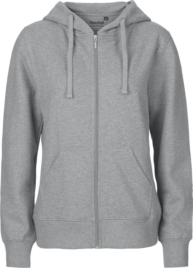 Neutral - Fairtrade - Ladies Zip Hoodie - Sports Grey - L