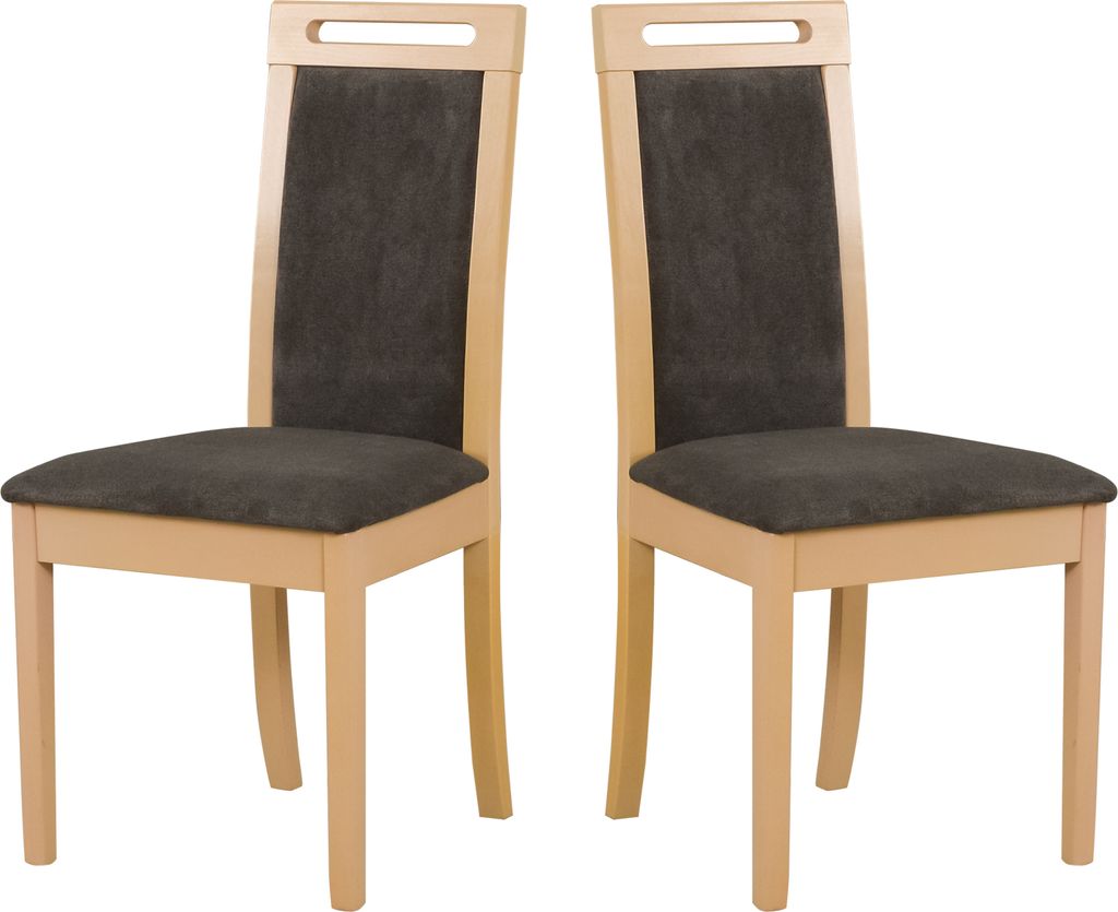 LeafDesign Esszimmerstühle Holz - Stuhl Buche Massiv - Stühle Esszimmer 2er Set - Holzstuhl - Esstischstühle -Küchenstühle 2er Set, ROMA 6, so...