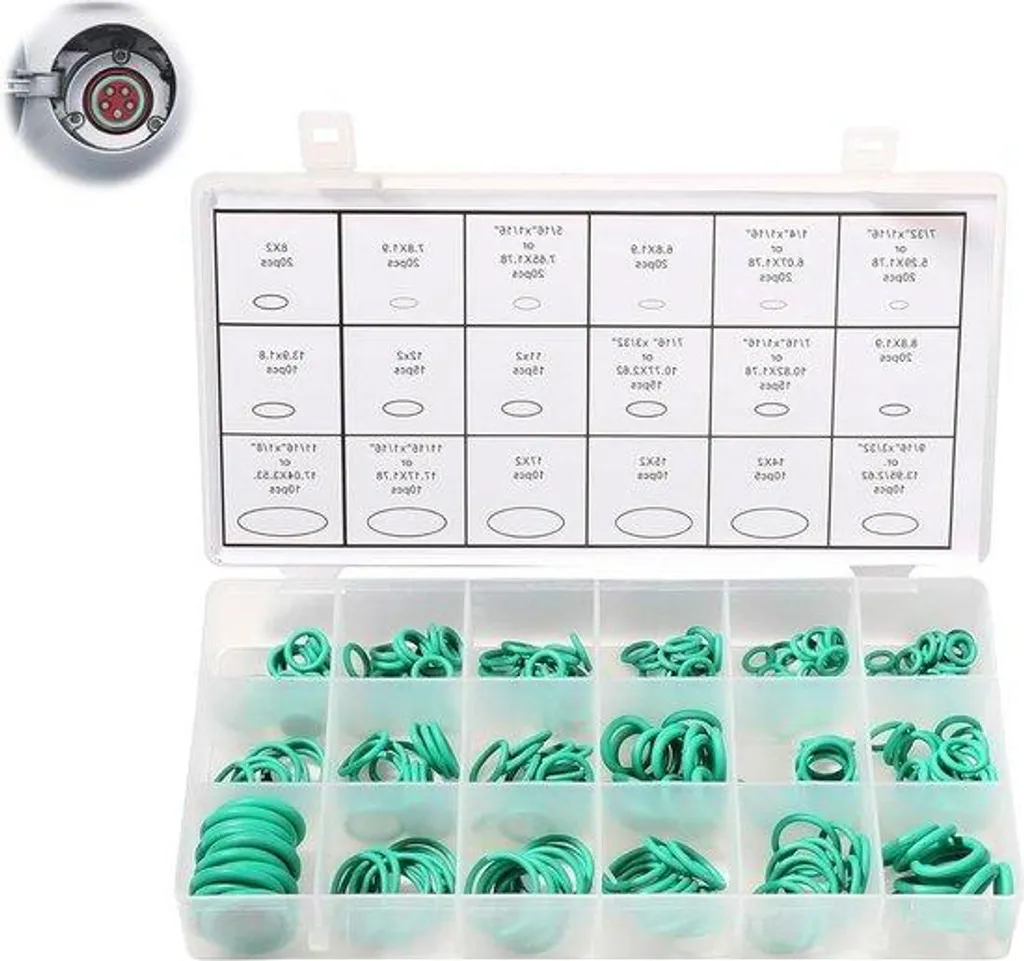 Joints toriques en nitrile pour mécanique et plomberie, kit 270 pièces