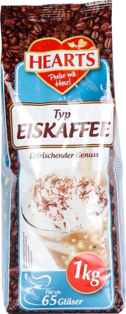 HEARTS Eiskaffee 1kg Instantgetränk Pulver für Sommer Produktbild