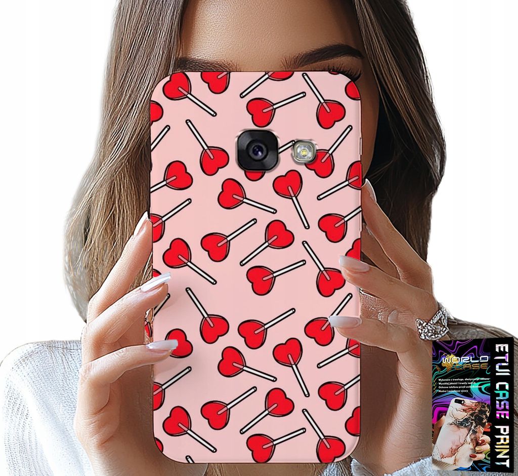 Hülle Für Samsung A5 2017 - Feminine, Modische Lollipop-Designs In Herzhülle