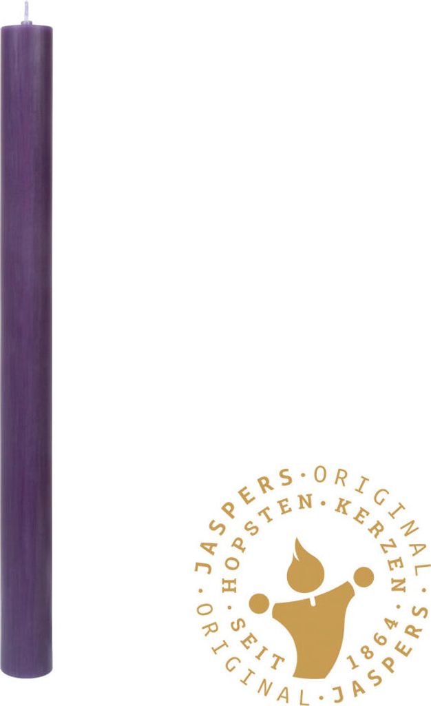 Flachkopf durchgefärbte Stabkerzen Aubergine 290 x Ø 21 mm, Produktbild 