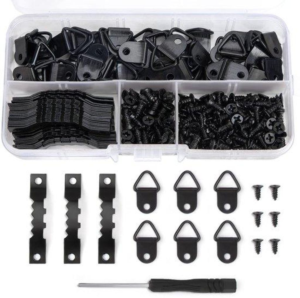 Sicherheits-Fotohalter-Set mit 251 Haken und Schrauben
