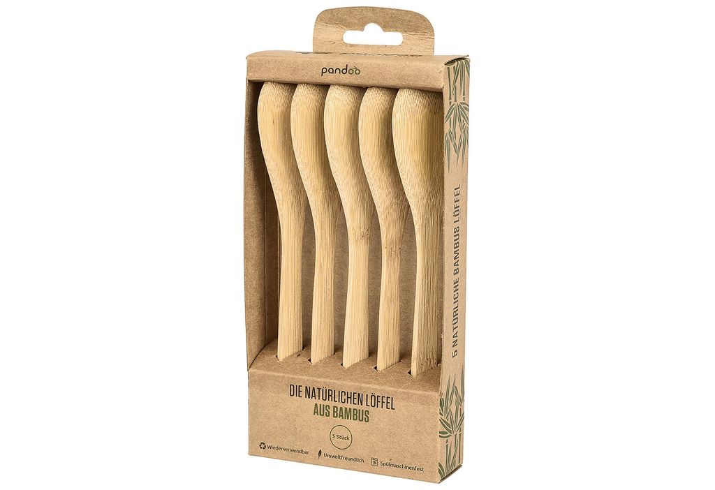 pandoo POBCS005 5 pandoo Mehrweg-Löffel Holz Image du produit 