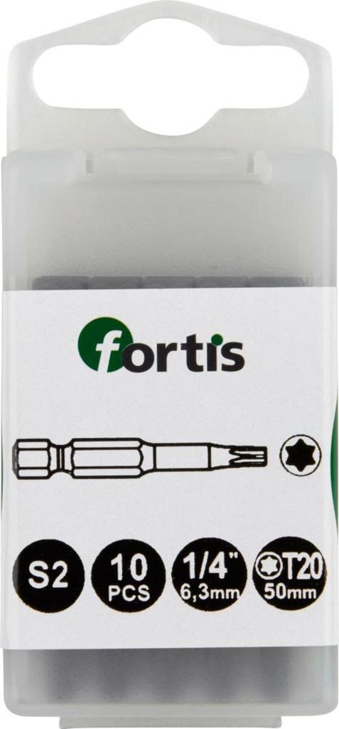 Fortis Bit 1/4 DIN3126 E6,3 TX20x 50 mm a10Stk