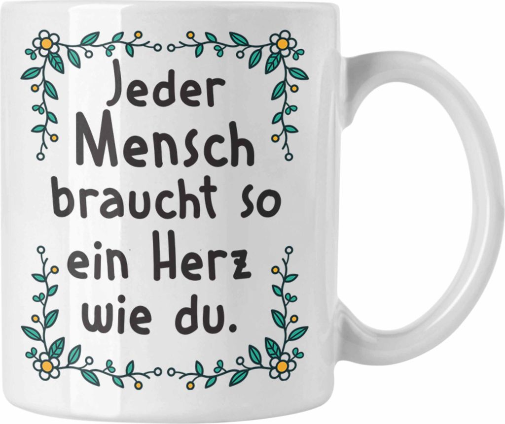 Trendation - Danke Tasse Geschenk Erzieherin Tasse Lustig Dankeschön Pflegerin Kaffeetasse Spruch (Weiß)