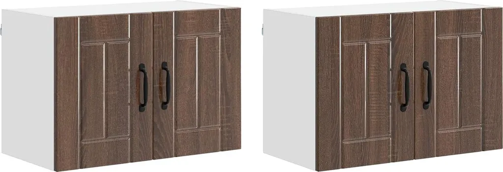 SYFAX™ Armadi a pareti per cucina 2 pcs Rovere Marrone 60 x 31 x 40 cm