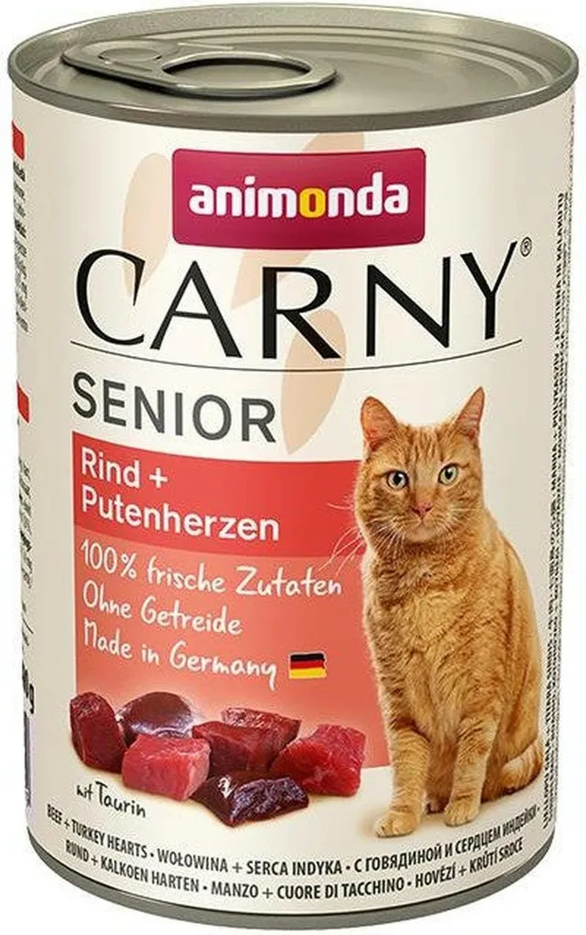 Pâtée Chat Senior Appétit Difficile Animonda Carny Bœuf Dinde 400g