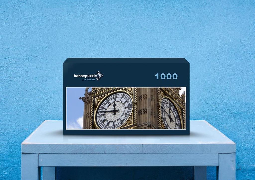 hansepuzzle 65418 - Big Ben Puzzle, 1050 Teile, Hintergründe, 60,0 x 46,0cm mit hochwertiger Aufbewahrung, Kartonbox & Beutel