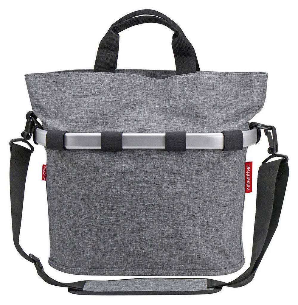 Klickfix Bikebasket Oval S, twist grau Produktbild 