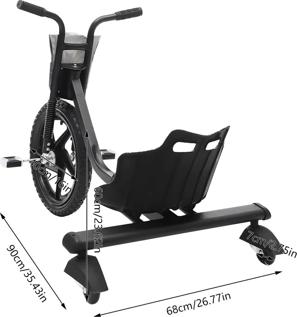Appareil Drift à trois roues avec siège modulable haute précision