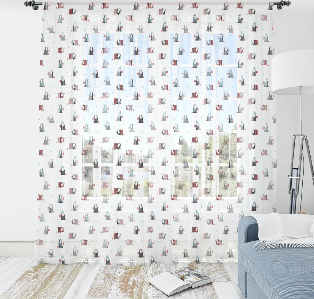 Arazzo Parete Design Pecora Cartoon 240x274 - Tessuto Satin Premium