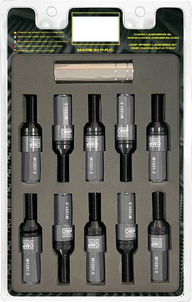 OMP Schraubensatz OMPS0999981202 28 mm Silber M12 x 1,50