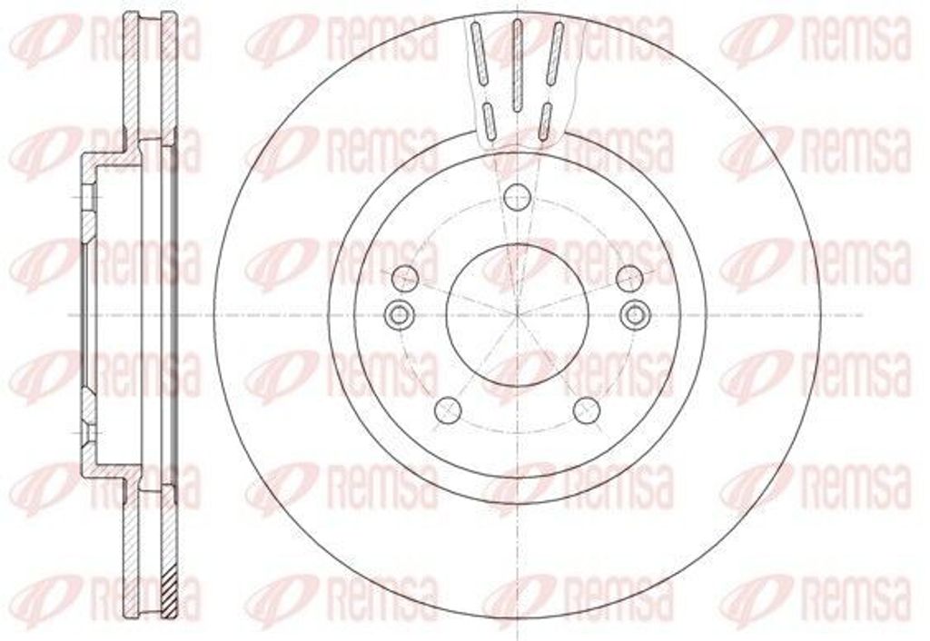2x REMSA Bremsscheibe 6897.10 vorne für VW Derby (86C 80) 294mm 46 3mm 7 2kg