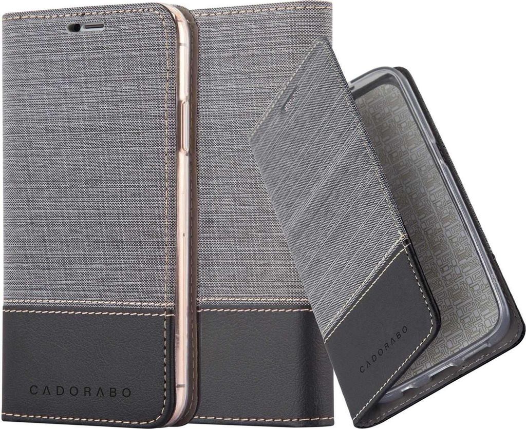 Cadorabo Hülle für Apple iPhone 13 PRO MAX Schutzhülle in Grau Handy Hülle Etui Book Case Cover