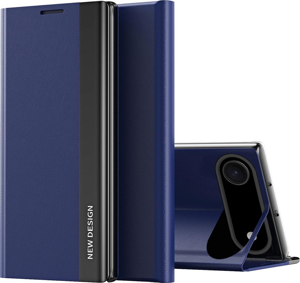 Hülle für iPhone Air, Kunstleder Magnetisch Klapp Stand Schutzhülle Navy blau