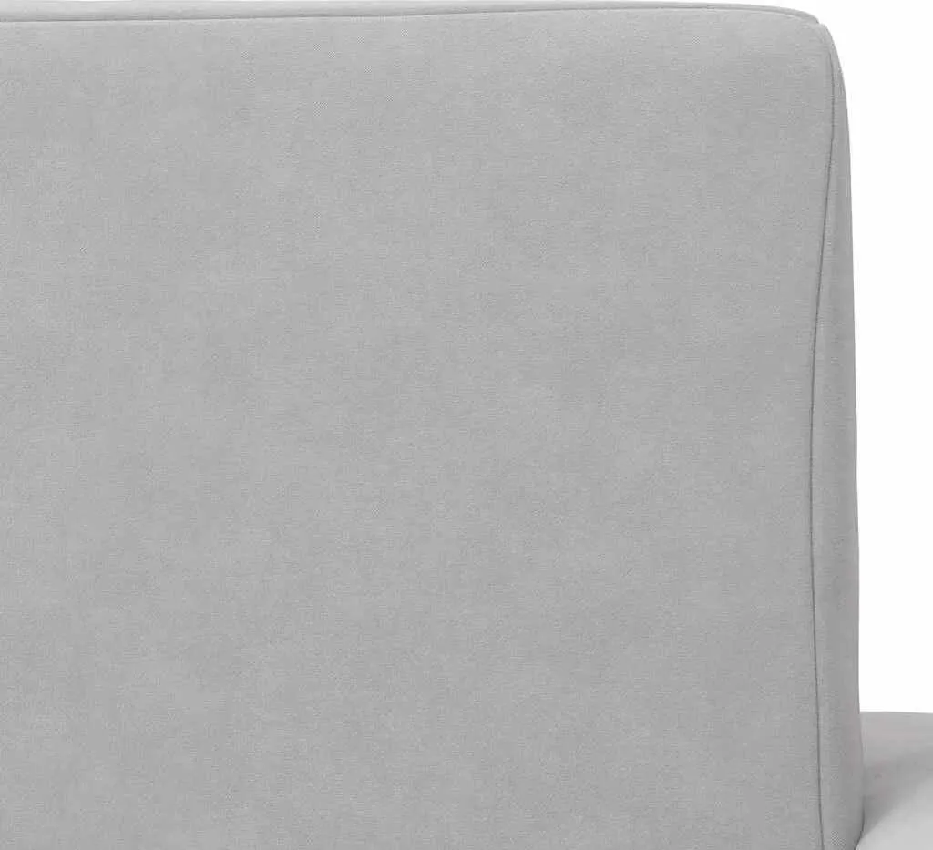 Petit canapé enfant gris clair déhoussable en peluche ultra moelleuse - 6