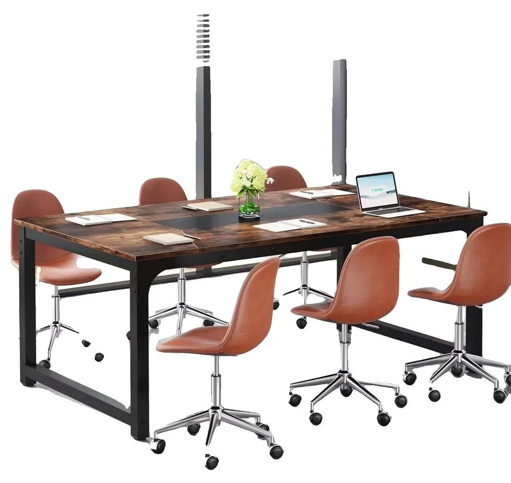 Table de salon design spacieux brun rustique et noir pour votre séjour