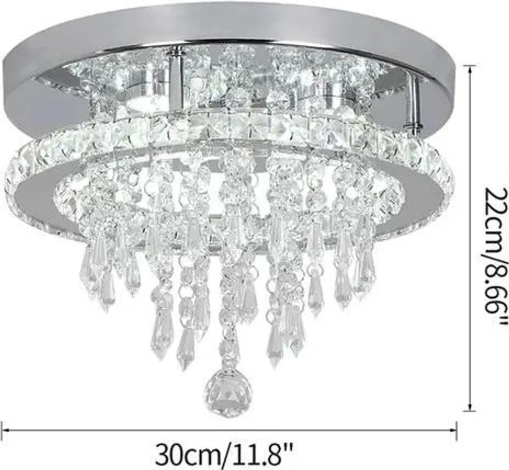 Lustre Moderne Cristal X30 Intensité Variable avec Éclairage LED Économe - 2