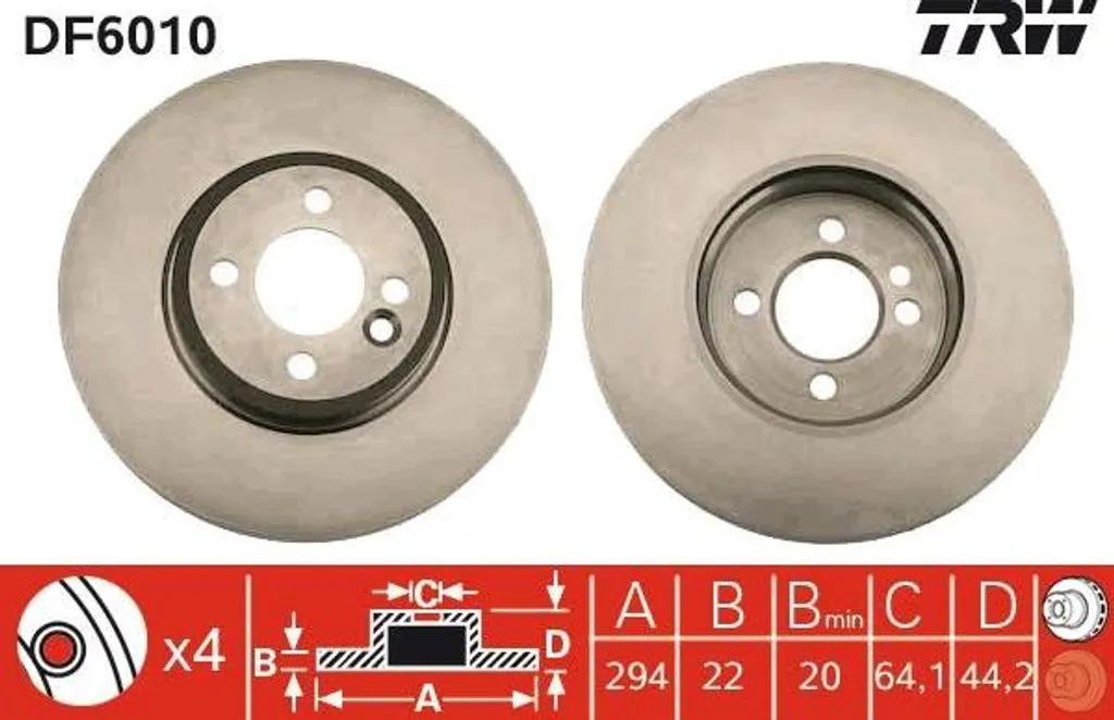 Disque de frein ventilé haute performance pour Mini One et Cooper S