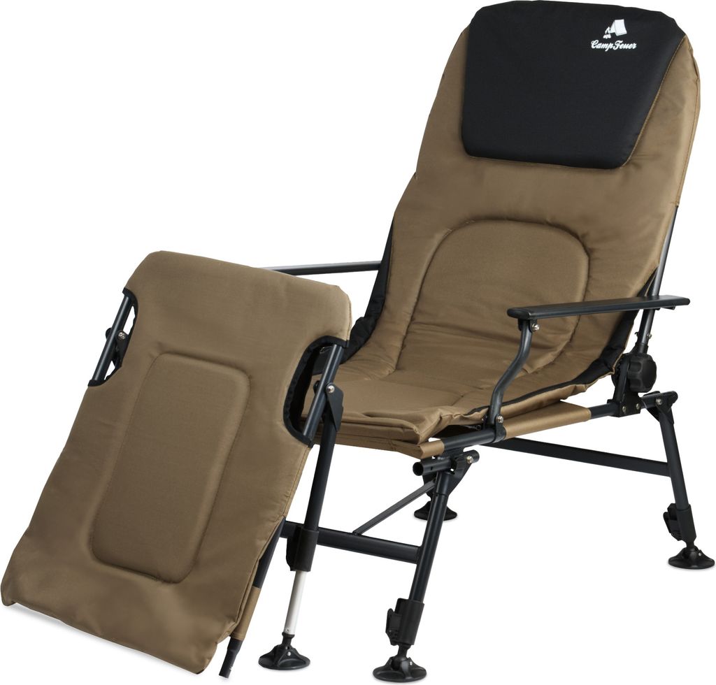 CampFeuer 2in1 Angelstuhl, Olivgrün/Schwarz, Produktbild 