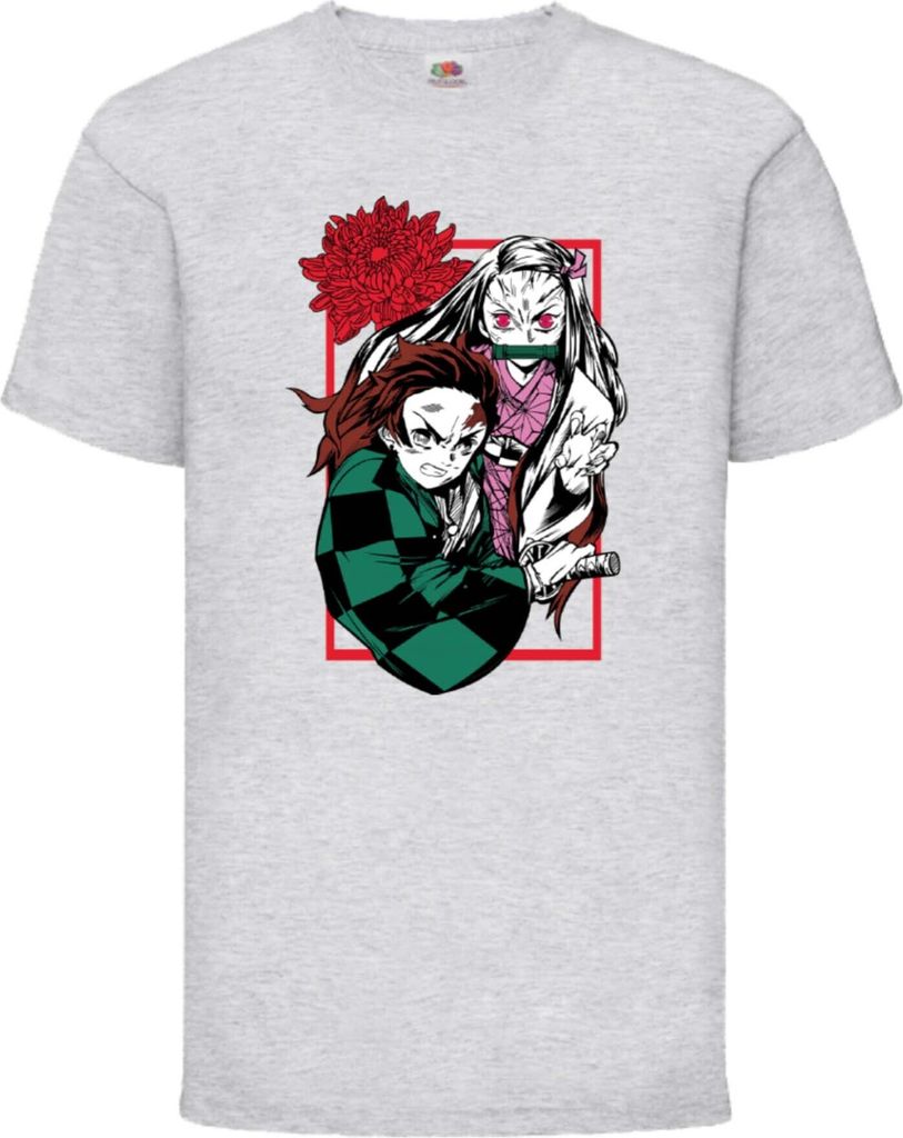 Kinder T-Shirt Japan Animation Manga Anime Comics Demon Anime Slayer Tanjiro Nezuko Kamado 002 Var-023 Brother Slayer Sister Demon, 7-8 Jahr - 128 ...