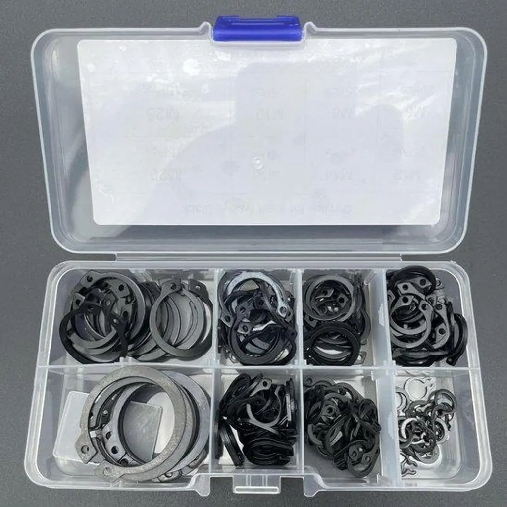 Coffret maintenance mécanique - 160 bagues de fixation pour axes divers