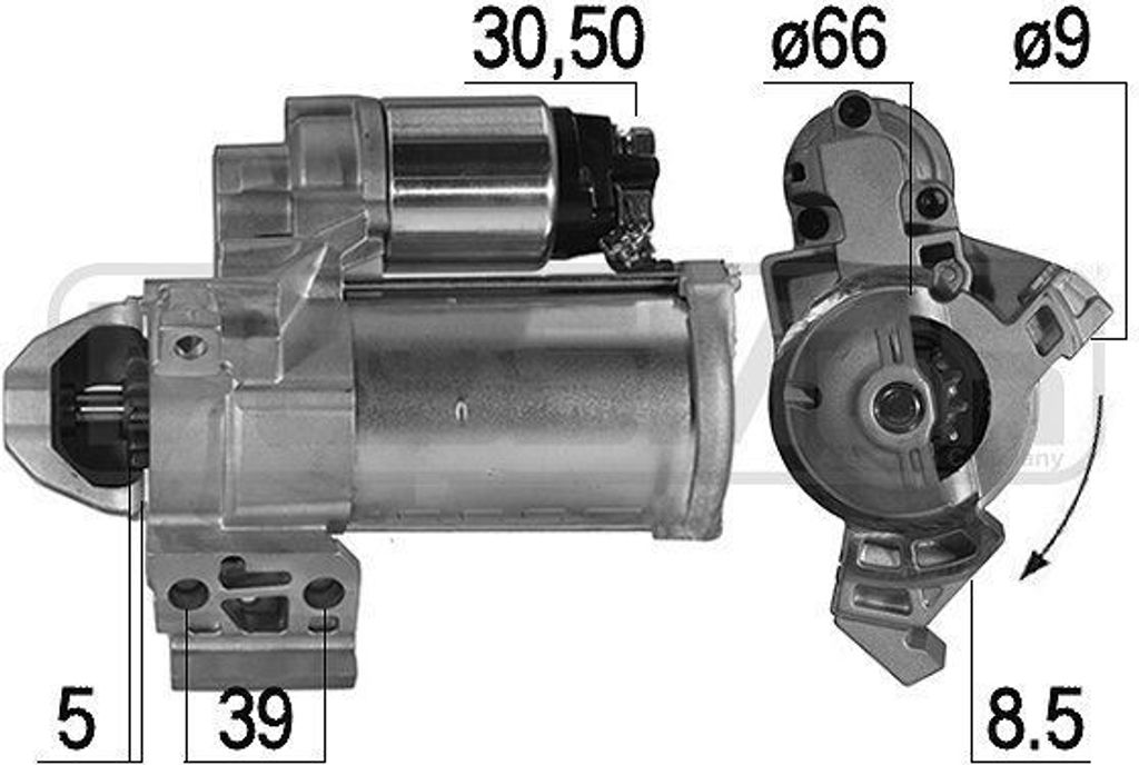 ERA 221007A Starter Anlasser 1,4kW für BMW 5 Touring (F11) 12V