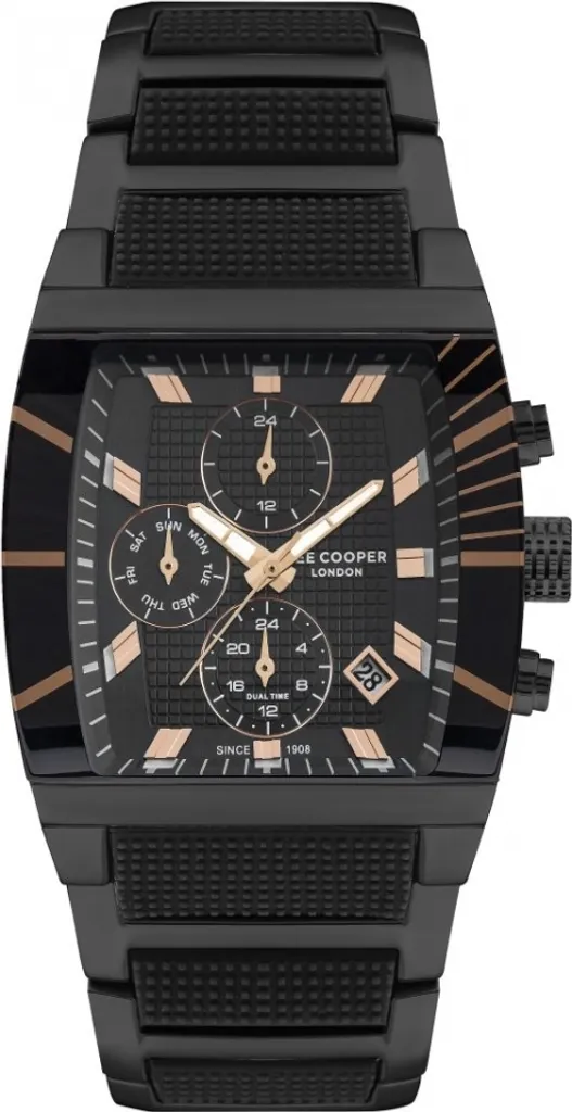 Montre en Acier Noir Lee Cooper LC07422.050 - Finition Matte Luxe