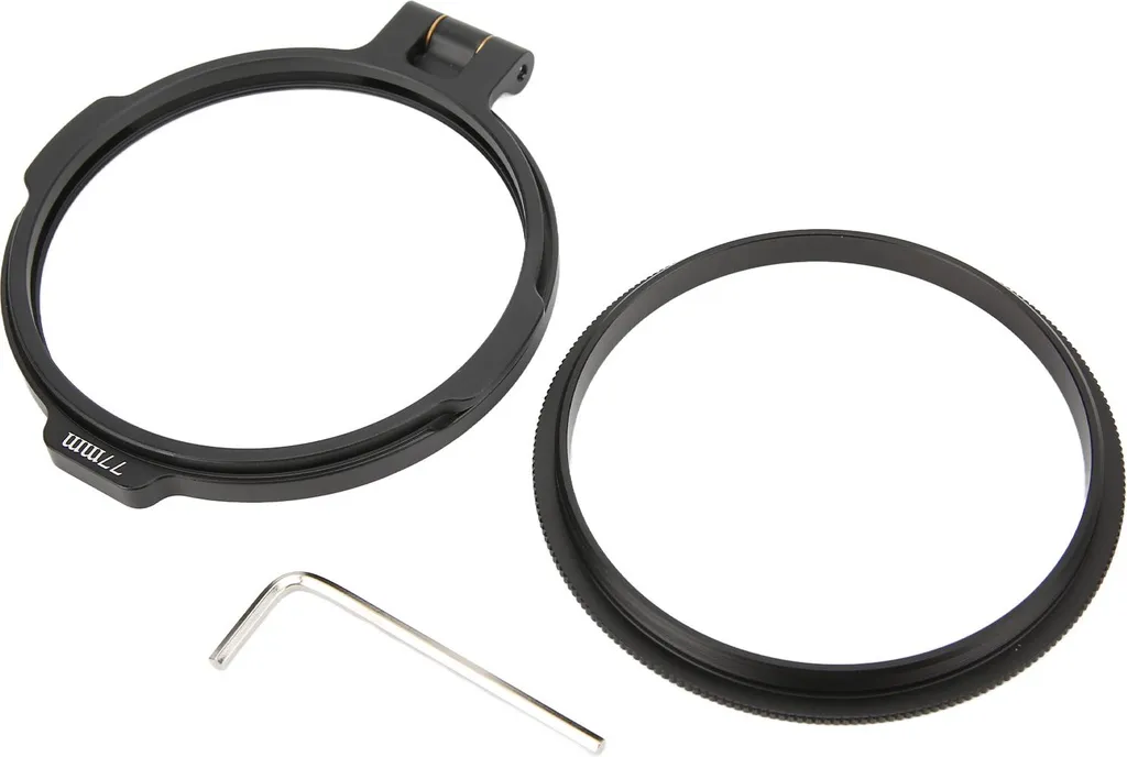 Porte-filtre objectif 77mm robuste avec bague d'adaptation pour zoom