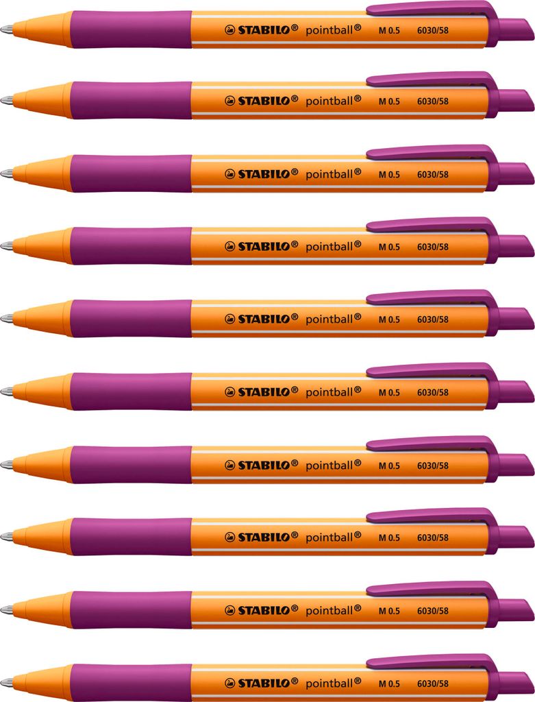 Stabilo - Penna a sfera 6030/58 M Viola | 10 pezzi Immagine del prodotto 