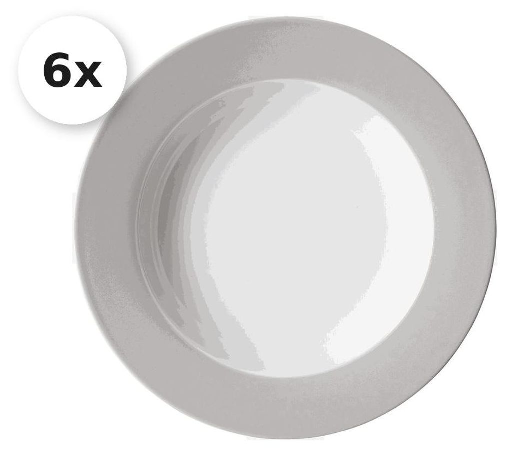 Suppenteller 22cm 6er Set Doppio grau Produktbild 