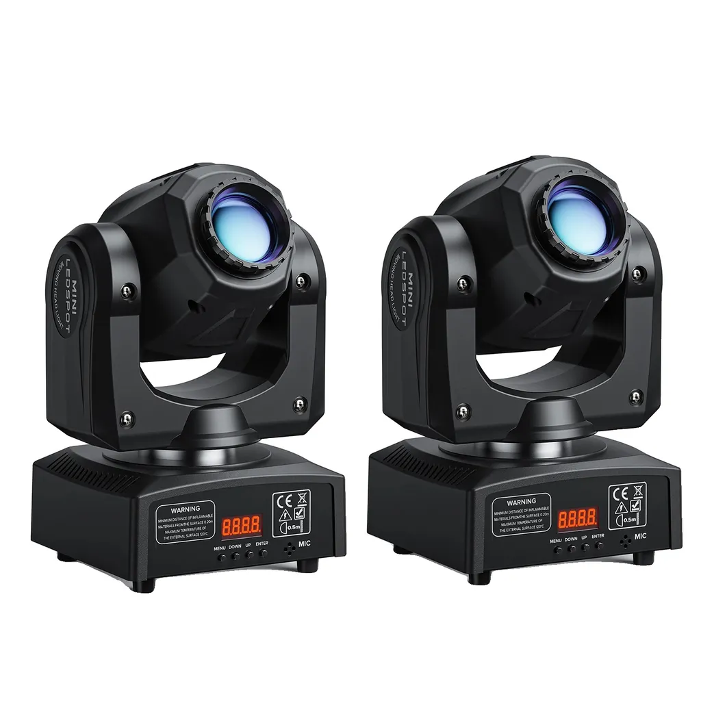 Lyre LED 30W DMX avec Gobos RGBW : Solution Éclairage Pro Pack de 2