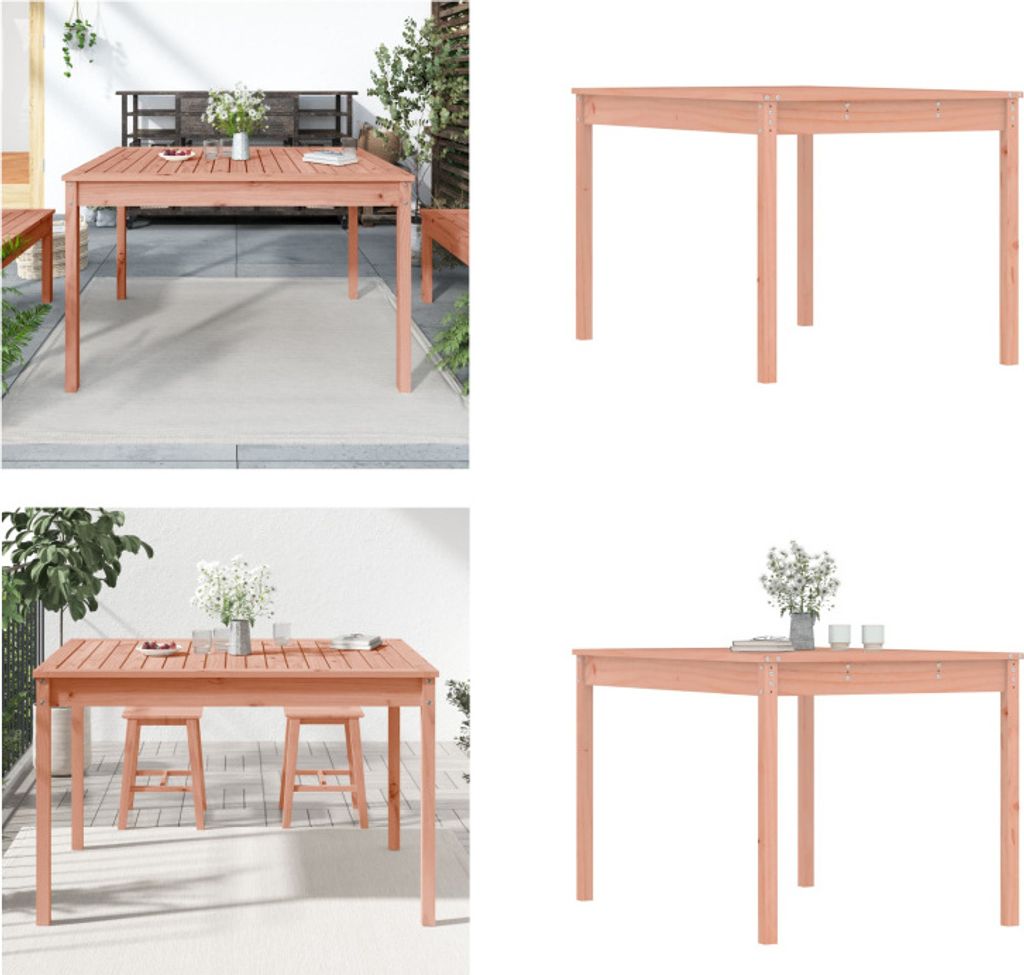 vidaXL Gartentisch 121x82,5x76 cm Massivholz Douglasie - Gartentisch - Gartentische - Outdoor Tisch - Terrassentisch