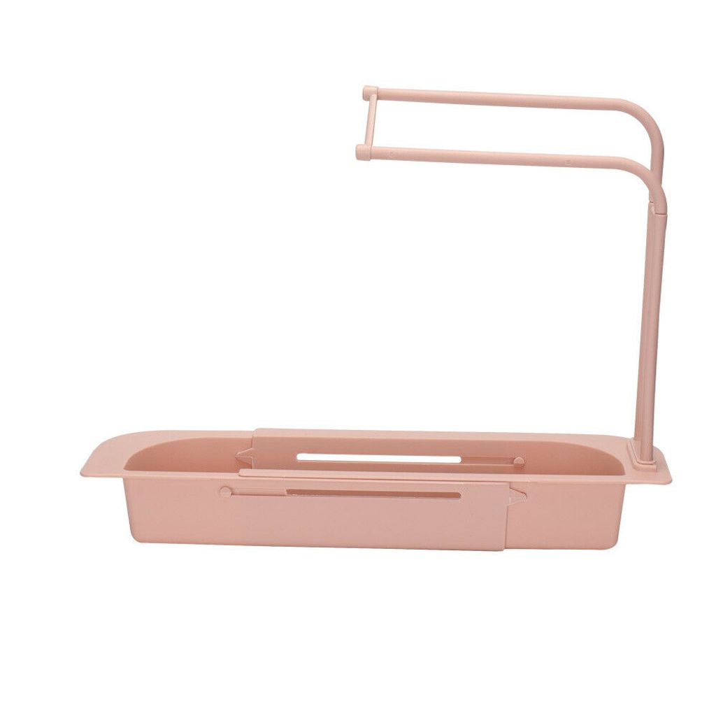 Küche Racks Sink Spül Lagerung Organizer Waschbecken Utensilien Schwamm Halter Rosa