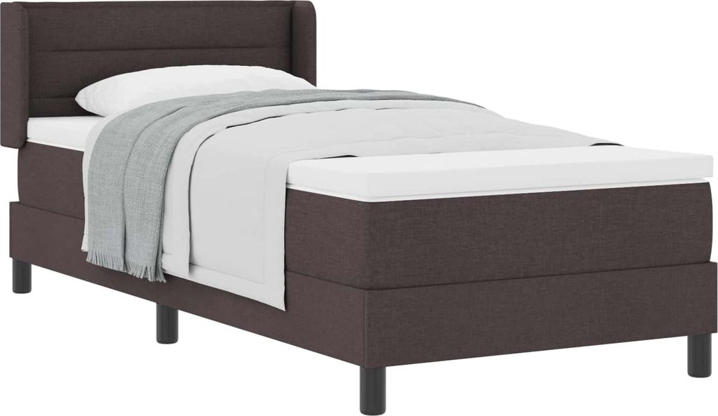 Boxspringbett mit Matratze Dunkelbraun 200 x 80 cm Polyester