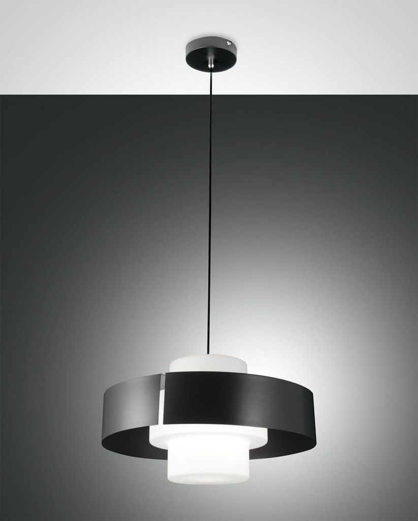 Fabas Luce Loto E27 Pendelleuchte Anthrazit 3750-40-282