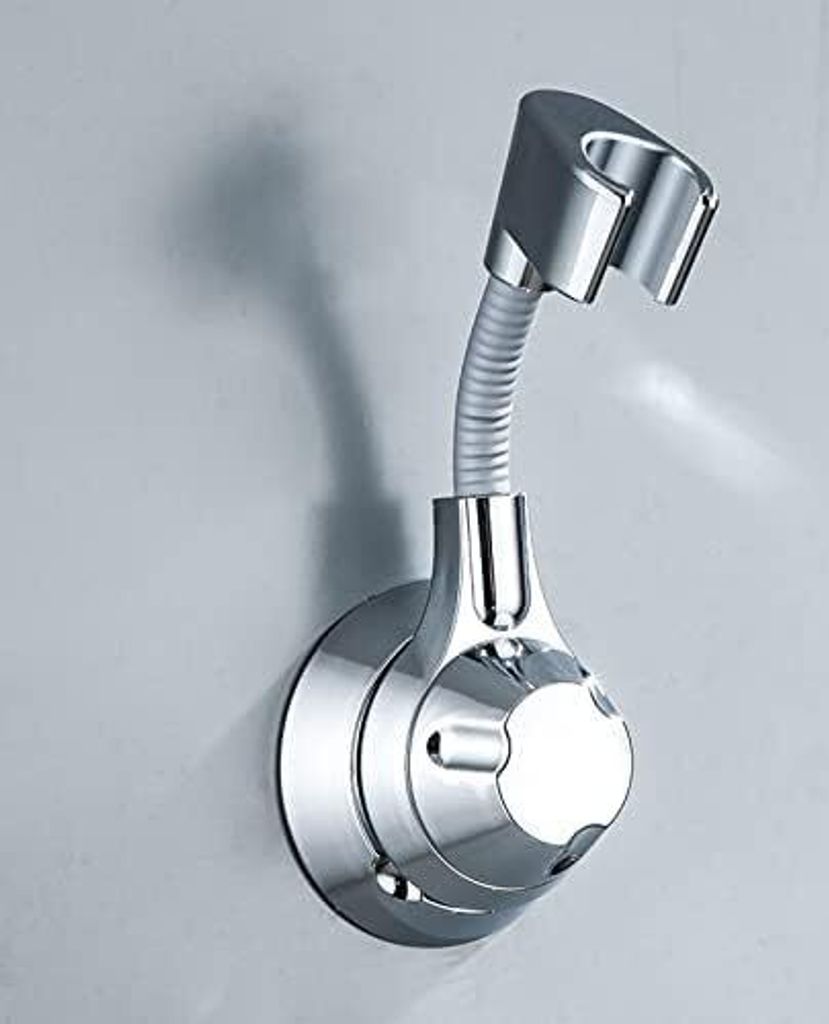 Handbrause Halterung, 360° Verstellbarer Brausehalter Starke Paste Duschkopfhalterung Kein Bohren, Universell Brausehalter, Wandhalterung, ABS-Kun...