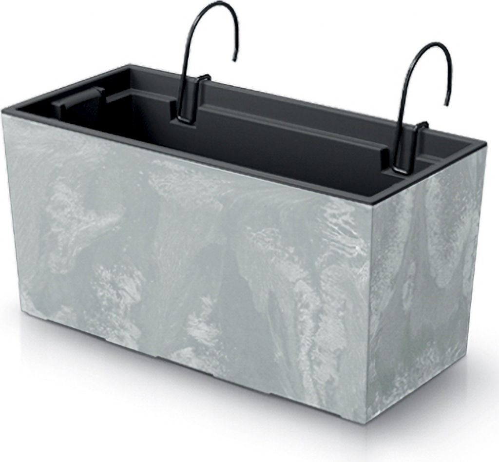 nabbi Balkonkasten aus Kunststoff DUC400EW 39,5 cm - grauer Produktbild 