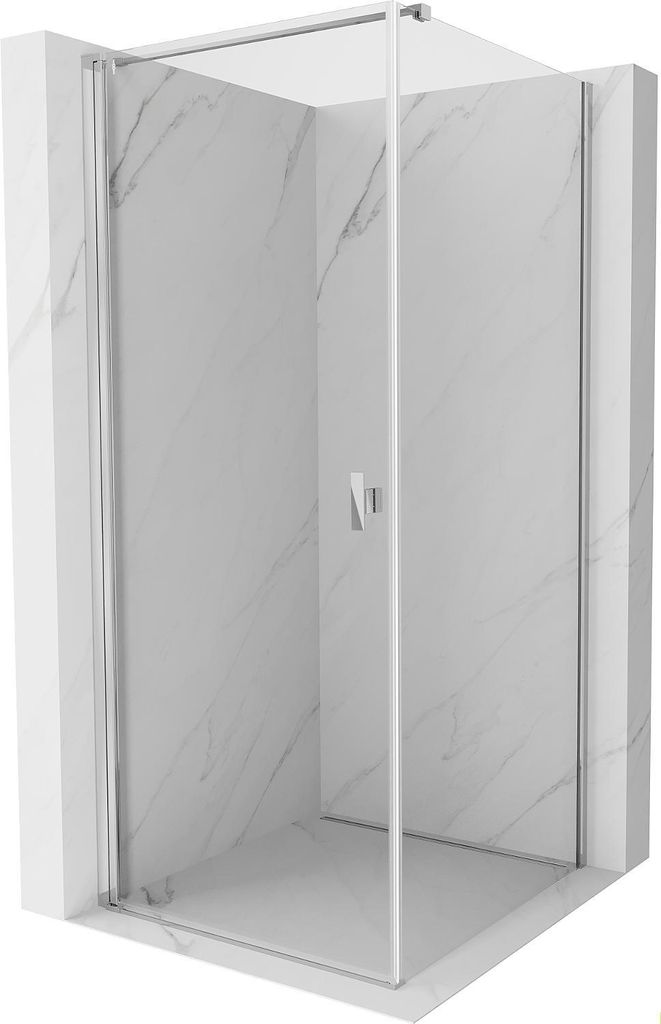 Mexen Mist-B T Duschkabine schwenkbar 80 x 80 cm, transparent, chrom - 8A2T-080-080-01-00