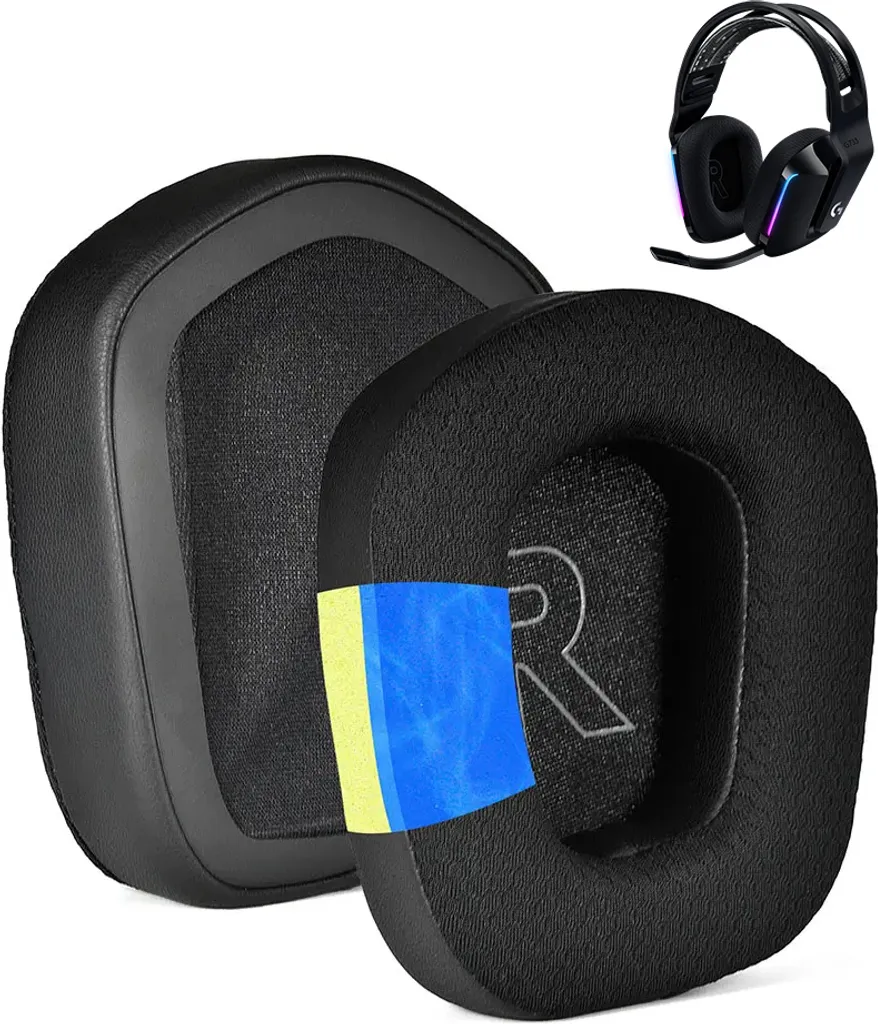 Padiglioni Ricambio per Logitech G733 G535 - Qualità TRADEBIT Nero