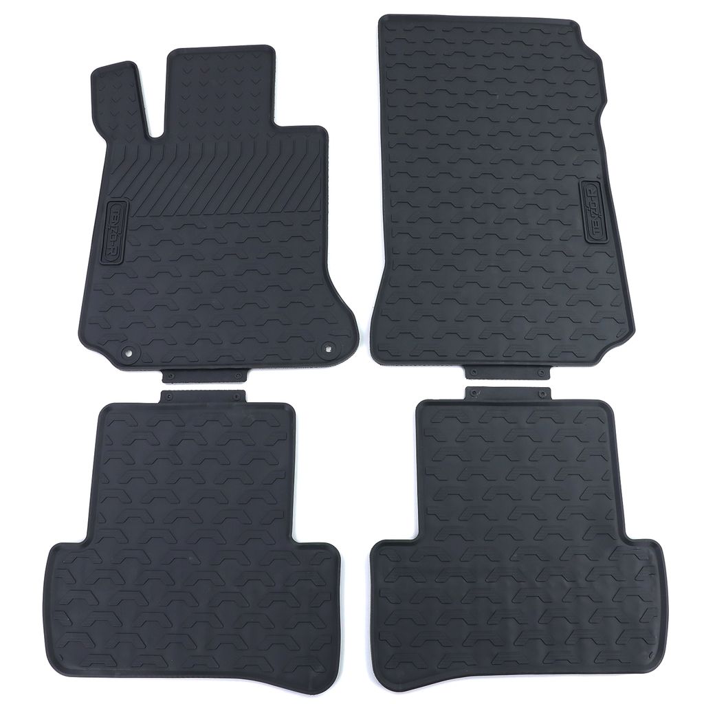 Premium Gummi Fußmatten Set Schwarz für Mercedes C-Klasse W204 S204 07-11
