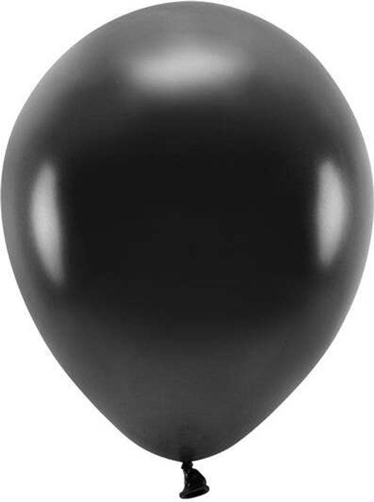 Öko-Luftballons 30cm metallic, schwarz (1 Packung / 100 Stück)